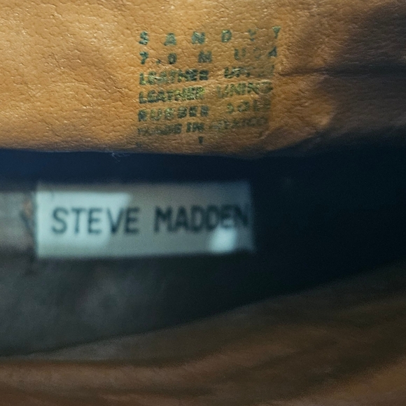 Steve Madden Brown Leather Ankle Boots Women's Size 7 - Picture 2 of 5